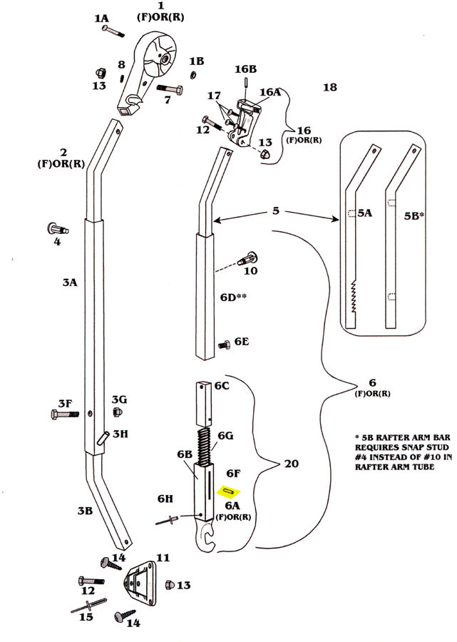 Zip dee Awning Hardware Guide pin 1/8 inch x 5/8 inch 313220